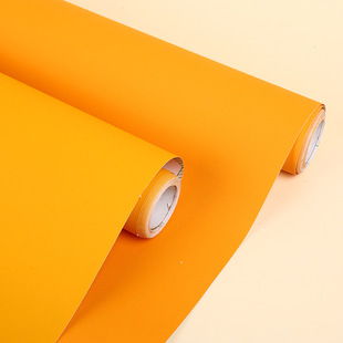 Solid Color Sticker Wallpaper Cabinet Waterproof and Moisture-Proof Wallpaper Colorful Pvc Film Self-Adhesive Bedroom Living Room Wall Sticker