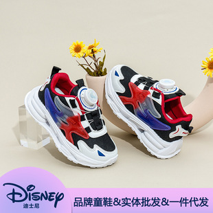 Обувь для мальчиков Disney 2023 Весна и осень Новое поступление Обувь с поворотной пряжкой Дышащая обувь Torre для девочек Большие детские кроссовки