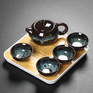 Complete Set of Kung Fu Small Tea Set Home Single Simple Modern Japanese Hotel Room Dormitory Tea Pot Tea Cup