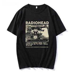 Radiohead Graphic Print T Shirt Hip Hop Rock Band T Shirt Fa