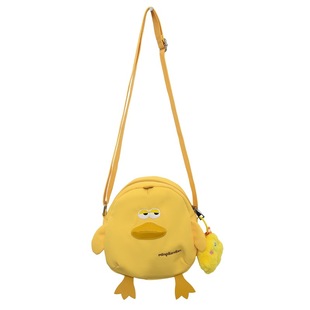 Chick Bag Summer Cute Crossbody Bag Small Fresh Student Soft Girl Cartoon Canvas Bag Japanese Style Splicing Coin Purse