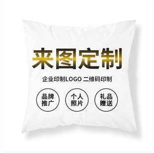 [Free Pillow Core] Jewelry Company Customized Logo Pillow Tencel Accessible Luxury Glossy Pillow Printed Pattern Text Pillow