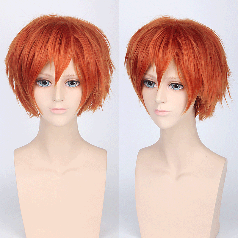 European and American Hair Color Cos Men's Wig Universal cosplay Anime Color Harajuku Style Anti-warped Short Hair in stock
