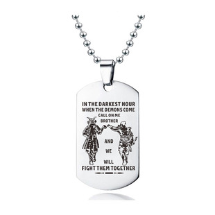 Cross-border explosions Dragon Ball stainless steel keychain tag Call on mebrother necklace pendant gift