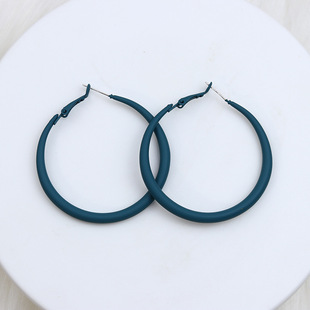 New Alloy Colorful Paint Simple Geometric Earrings Candy Colorful Round Exaggerated Earrings Earrings for Women