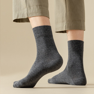Silicone anti-cracking socks men's mid-calf length socks winter silicone women's solid color cotton anti-heel cracking stockings