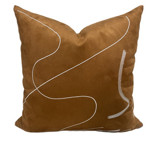 Customized Pillow Cushion Cover Living Room Pillow Bedside Large Back Pillow Sofa Simple Style Pillow Cover Does Not Contain Core