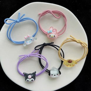 Sanrio кольцо для волос 3 комплекта милой мультяшной веревки для волос