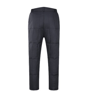 Foreign Trade New Middle-aged White Duck Fleece High Waist Warm Pants Men's Large Size Cold-proof Waist and Leg-protecting fleece-lined