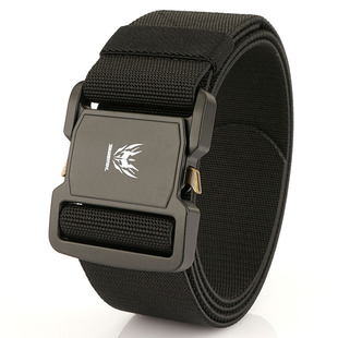 5cm Simple Fashion Outdoor Military Training Aluminum Elastic Belt Casual Breathable Tactical Belt Youth Woven Belt