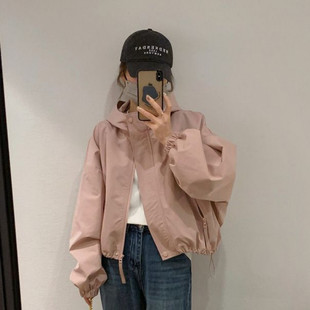 Hooded Coat 2025 Spring Autumn Spring New Arrival Fashion Casual Loose Short Jacket Top
