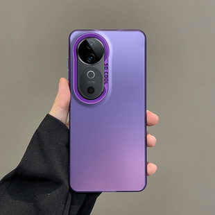 IMD Color Silver vivoX200 Phone Case S19 Laser Semi-permeable Frosted iqoo13 Protective Case Simple Solid Color