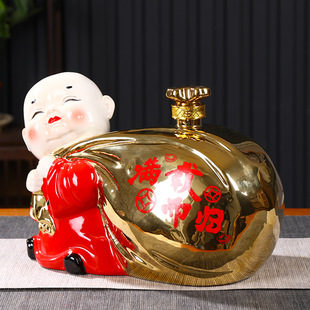 Jingdezhen Ceramic Wine Bottle 5kg Full Load 5kg Pack Gift Box Sealed Empty Wine Pot Wine Gift