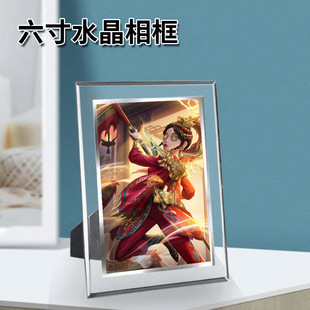 Crystal photo frame antique dealer little girl night watchman prophet prisoner with 6 inch photo animation peripheral glass pendulum