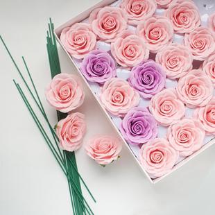 No. 2 floral wire soap flower rose flower imitation flower rod handmade DIY 20cm plastic bag green flower rod