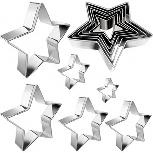 Cookie Die Star Cookie Cutter Set 6pcs Star Shaped Mold M Cookie Mill