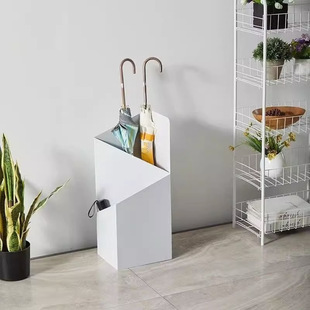 Nordic Household Umbrella Rack Modern Simple Foyer Balcony Draining Umbrella Rack Hotel Hall Storage Umbrella Bucket Floor-Standing