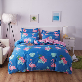 Cross-border Aloe cotton four-piece set skin-friendly brushed three-piece set student dormitory upper and lower bed bedding factory wholesale delivery