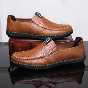 Genuine Leather leather men's leather shoes high-end business casual men's breathable deodorant non-slip soft leather middle-aged and elderly dad shoes
