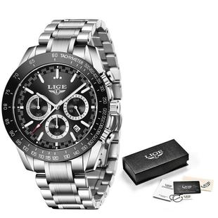 LIGE/LIGE foreign trade new men's quartz watch multi-function chronograph sports waterproof watch