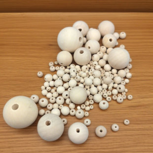 Wholesale Large Hole Wooden Beads 6-50mm Handmade Beads Log Loose Beads Lotus Wood Round Beads DIY Wood Jewelry Accessories