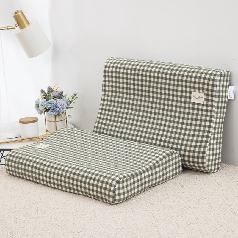 면 세척 면 라텍스 베개 케이스 40x60cm 면 성인 단일 메모리 베개 커버 고무 베개 30x50