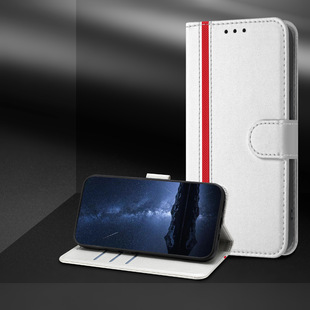 Suitable for iPhone15 mobile phone leather case 14Pro new two-color stitching card wallet protective case 16plus