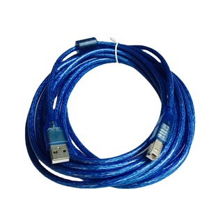 MAnufActurer WholesAle TrAnspArent Blue Full Copper Core 64 BrAided USB2.0 Printer CAble A MAle to B MAle 10m