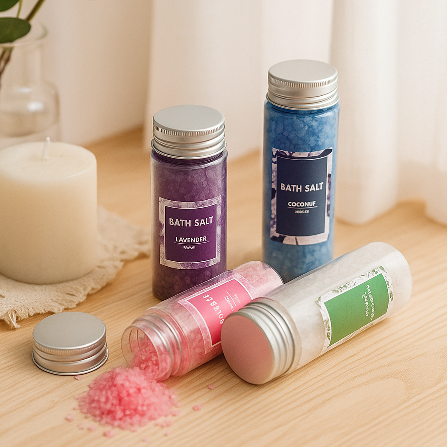 Cross-Border Bath Salt Customized Logo Himalayan Salt Bath Balt Oem Bath Essential Oil Salt Release Foot Bath Salt