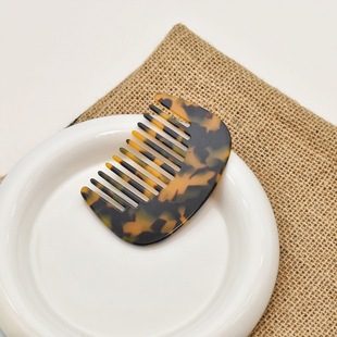 South Korea acetate small size hair comb cross-border hot hair comb color pattern compact commuter comb fashion simple