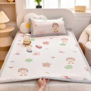 Class A Maternal and Infant Grade Summer Baby Cool Feeling Silk Ice Rattan Mat Sweat Absorbing Soft Mat Kindergarten Children Cartoon Air Conditioning Mat 3