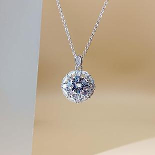 Pigeon Egg Light Роскошное 5-каратное Большое бриллиантовое ожерелье с подвеской Queen Роскошная Высококачественная цепочка на ключицу с Имитация муассанита для женщин
