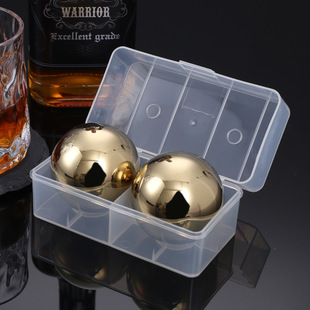 304 stainless steel ice hockey whiskey quick-frozen ice wine Stone Ice Cube non-melting metal 38mm58mm round ice hockey