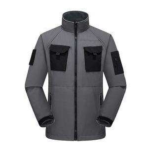 Scarabs Outdoor Collar fleece-lined Windproof Soft Shell Men's Military Version Tactical Agent Jacket