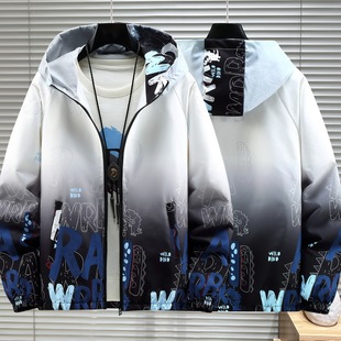 Cross-border new autumn jacket men's youth trendy casual handsome student plus size plus size jacket wholesale