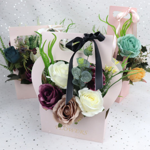 Creative Korean style fashion hollow portable flower basket box DIY feel flower basket gift box flower box wholesale