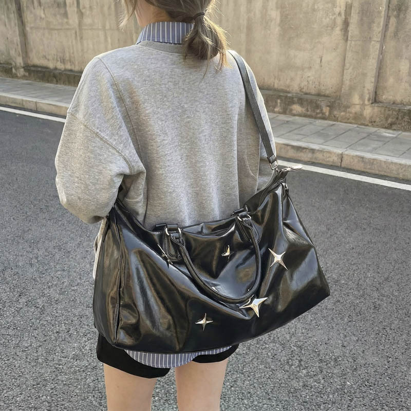 New single-shoulder short-distance travel bag, commuting/business trip luggage bag, exquisite handbag for shopping, large capacity crossbody bag