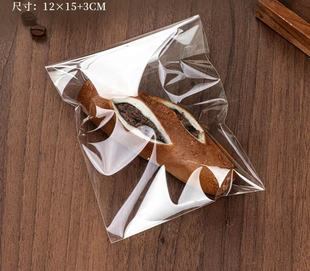 Bread Packaging Bag Baking Bagel Sandwich Transparent Self-adhesive Bag Small Biscuits Individual Toast Self-sealing Packing Bag