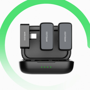 New K16 Smart Noise Reduction Wireless Lavalier Microphone 2.4g Charging Compartment Mini Live Broadcast Reverberation Small Microphone