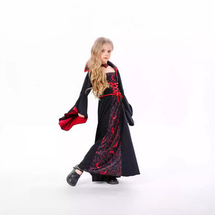 2025 new halloween children witch costume cross border cosplay cos vampire stage performance suit
