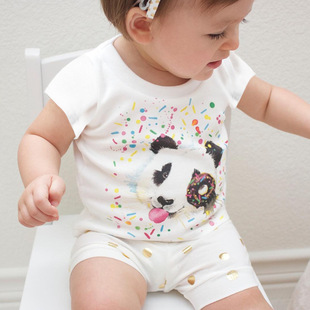 Children's Cartoon T-shirt Summer Stylish Tiger Printed Round Neck Pullover for Baby Boys and Girls Short-sleeved Top