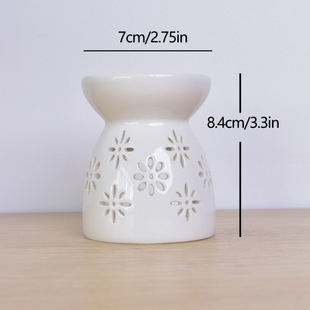 25 New Cross-border Hot Selling White Porcelain Oil Furnace Candle Aromatherapy Furnace Ceramic Aromatherapy Lamp Factory Direct Wholesale