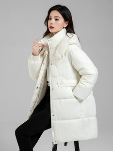 Down Cotton-padded Coat Women's Mid-length Winter 2024 New Korean Style Loose Thickened Cotton-padded Coat Casual Women's Cotton-padded Coat Jacket