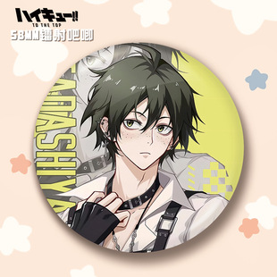 Volleyball Junior Laser Bar Badge Shadow Mountain Feixiong Sugahara Xiaozhi Solitary Claw Grinding Day Xiangyang Animation Surrounding