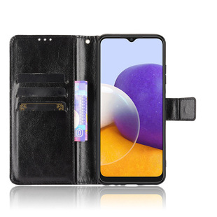 Для Samsung Galaxy A22 Чехол для мобильного телефона A22 5G кожаный чехол для мобильного телефона флип Crazy Horse узор карты защитный чехол 4G