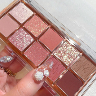 DIKALU Dika Luxing Star Sand 10 Color Eye Shadow Plate Smoked Makeup Earth Color Pearlescent Dry Matte Flash Rose Plate