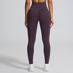 Cross-border Amazon Seamless Quick-drying Yoga Pants Women's High Waist Hip-lifting Fitness Peach Hip High Elastic Sports Pants