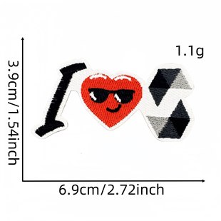 Cross-border color cloth stickers cartoon cute high-end exquisite clothes diy English letters love confession decoration wholesale