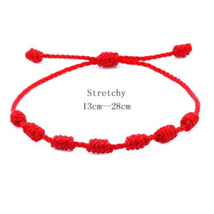 Factory direct 7 knot lucky bracelet cross-border creative hand-woven adjustable red bracelet