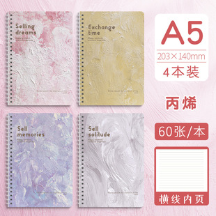 A5 Simple Coil Book Thickened Notebook Notepad Cross-border Notebook Student Journal Stationery Wholesale